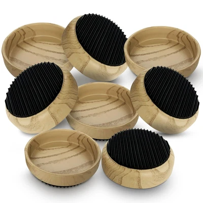 £7.99 • Buy 8 Rubber Base Castor Cups Non-Slip Wooden Floor Sofa Chair Furniture Protectors
