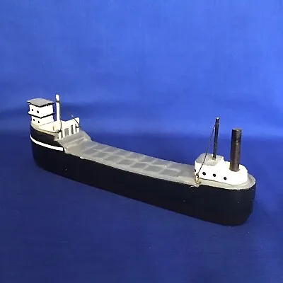 Vintage Great Lakes Wooden Freighter Ship Boat  7” Long • $19.95