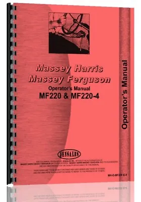 Operators Manual Massey Ferguson 220 220-4 Diesel Compact Tractor • $27.99