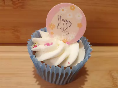 24 Edible Easter Flowers Cupcake Cake Topper Decorations Precut • £3.70