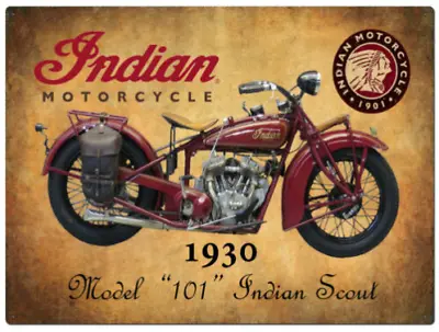 1930 Indian Motorcycle A4 Tin Sign • $16.50