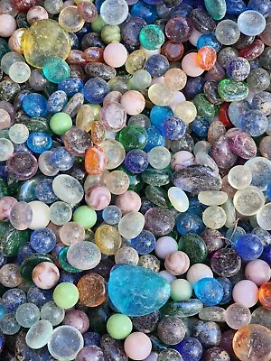  5 Lbs Mixed Marbles Flat Glass Marbles Gems Vase Fillers Mosaic  $19.99 Ppd • $19.99