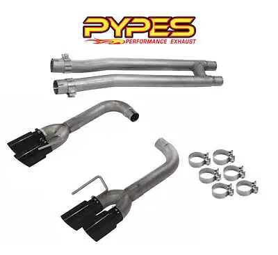 2018-2023 Mustang 5.0 GT Pypes H-Pipe & Black Quad Tip Axle Back Exhaust System • $579.95
