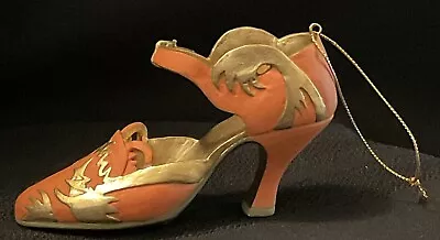 Vintage Metropolitan Museum Of Art Orange & Gold Killer Shoe Holiday Ornament • $24.99