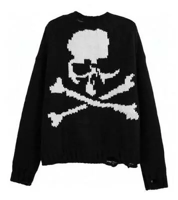 Mastermind Japan Dark High Street Skeleton Washing Hole Sweater • $32.79