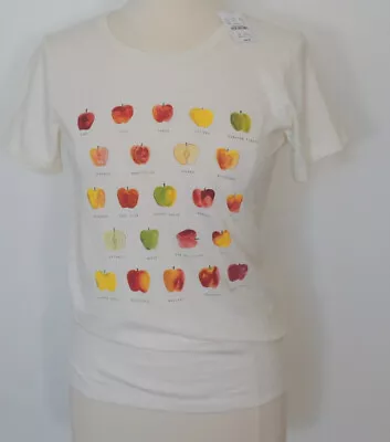 J.CREW Collector Tee Womens S APPLE TEE Shirt T-shirt NEW 39.50 FLAW • $15