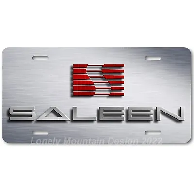 Ford Mustang Saleen Inspired Art On Gray FLAT Aluminum Novelty License Tag Plate • $19.99