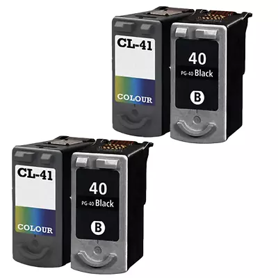 4 Ink For Canon IP1300 IP1600 IP1800 IP1900 IP2200 IP2400 IP2500 PG40 CL41 • £35.99