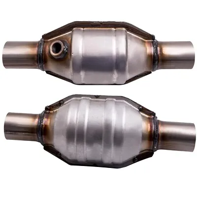 2PCS 2  Inlet/Outlet Universal Exhaust Catalytic Converters 53004 13  Overlength • $63.30