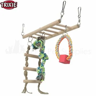 Trixie Suspension Bridge Hamster Toy Rope Swing Ladder Ferret Rat Cage Hanging • £14.95