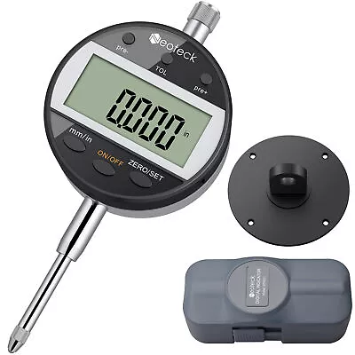 Neoteck Digital Dial Indicator 0.01/0005'' Probe DTI Test Gauge Range 0-25.4 Mm • $25.95