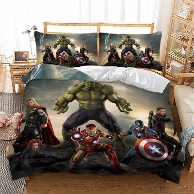 £21.99 • Buy Superhero Hulk Avengers Duvet Cover Bedding Set & Pillowcases Single Double King