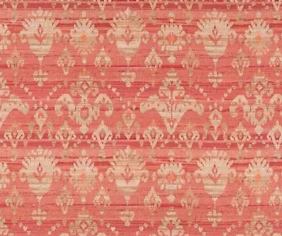 COLEFAX AND FOWLER CURTAIN FABRIC DESIGN  Brunello  3.2 METRES RED LINEN BLEND • £103.95