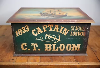 Vintage Nautical Document Wood File Box Chest Crate Ship Boat Storage • $276.25