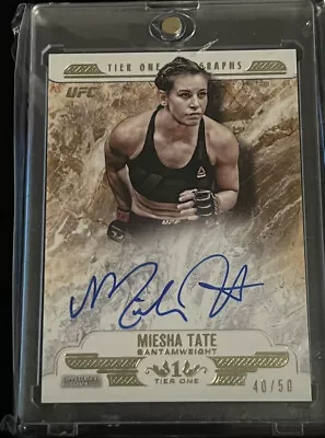 Miesha Tate 2017 Topps UFC Knockouts Tier One Autograph 40/50 • $40