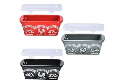 New Temptations DOODLE DOO Ovenware 14oz Mini Loaf Pan ROOSTER W/Lid Gift Box • $49.90