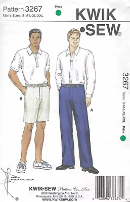 Men's Shorts & Pants Kik Sew Sewing Pattern UNCUT Sz 35-53 Inch Hips • $12.95