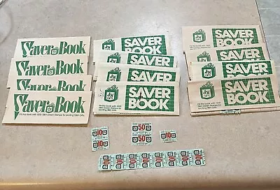 SH Green Stamps Saver Book Lot Of 12 8 With Stamps 4 Empty Books Loose Stamps • $6.50