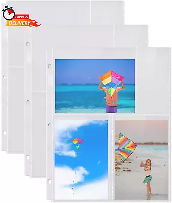 Photo Album Refill Pages - (4X6 Mixed Format 25 Pack) For 150 Photos 3-Ring B • $12.98