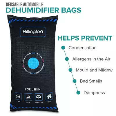 1kg Car Home Dehumidifier Large Dry Bag Moisture Killer Absorber Pad Reusable Uk • £7.95