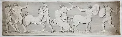 Centauromachia Fighting Centaurs Frieze Etching Classicism Circa 1818 • $324.41