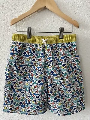 Mini Boden Boys 9/10 Ocean Animal Print Swim Shorts VGUC • $14.99