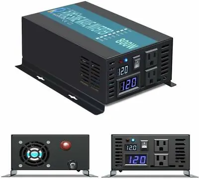 Reliable Power Inverter 800w Pure Sine Wave 12v 110v 120v US Outlet Car RV Motor • $99.75