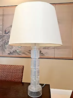 30  Italian Murano Avventurina Venetian Clear Glass Table Lamp -Barovier Toso • $700