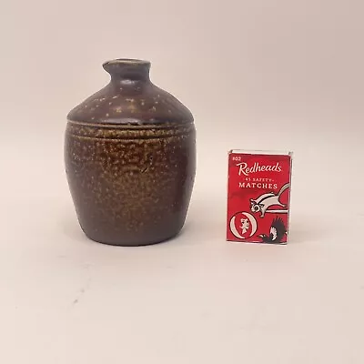 Vintage BENDIGO POTTERY  Stoneware Small Jug Dark Brown No Stopper • $25.99