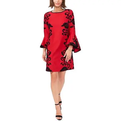 MSK Womens Flocked Mini Floral Cocktail And Party Dress BHFO 7991 • $13.99