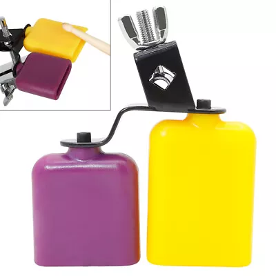 Dual Colors Square Cow Bell Percussion Drum Blocks Latin Music Cowbell High &Low • $14.99