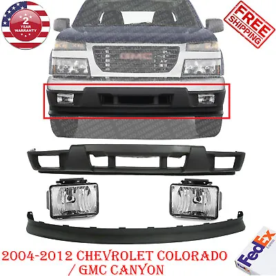 Front Bumper Valance + Extension + Fog For 2004-2012 GMC Canyon Colorado • $228.42