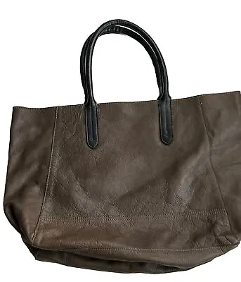 Bag Tote Leather Brown Autograph M&S Pre-Loved With A Zipped Inside Pocket £35 • £35