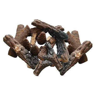 20 Piece Petite Ceramic Woodlike Gas Log Set For Fireplace Stoves Gas Firepit  • $62.90