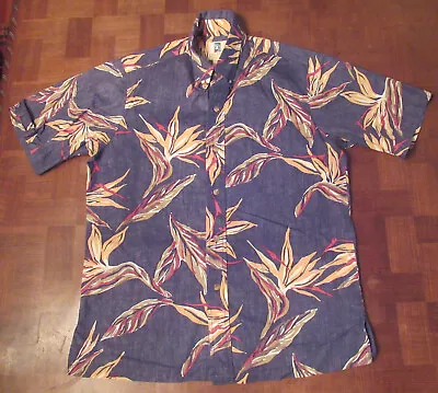 Kahala Bird Of Paradise Button-front Hawaiian-made Shirt Size EXTRA SMALL • $29.95