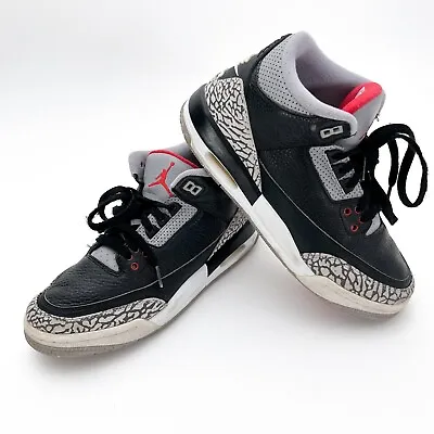 Nike Air Jordan 3 Retro OG Black Cement 2011 854261-001 Youth GS 6Y Sneakers • $135