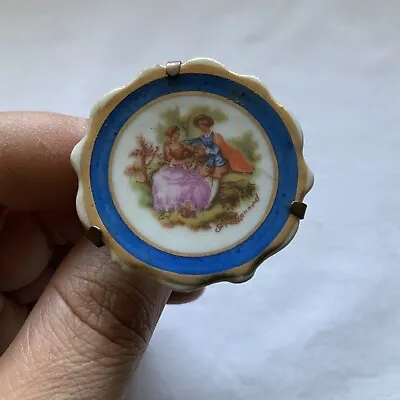 Vintage Limoges Meissner France Miniature Hand Painted Plate With Stand  • £2.99