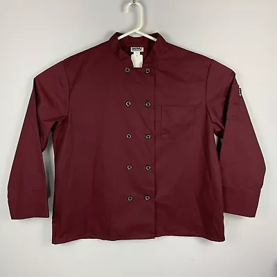 Chefwear Men’s Shirt Long Sleeve Buttons Chef Jacket Wine Sz 2XL New • $25