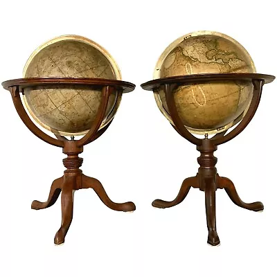 $18900 • Buy Pair Of 19th Century English J & W Cary Celestial/Terrestrial Table Model Globes