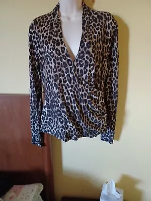 Women's Michael Kors Top Leopard Print Size Med • $14