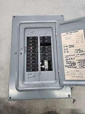 Square D 125 3 Phase 4 Wire Main Lug Qo Panel W/ Cover & Breakers • $250