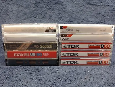 (10) Sony TDK Maxwell Scotch Type 1 Normal Bias Cassette Tapes Lot Sold As Blank • $19.99
