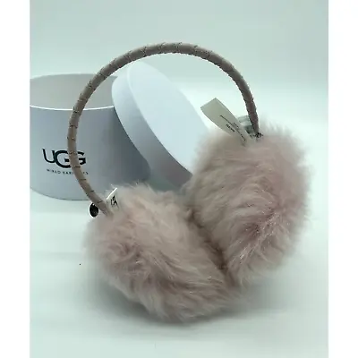 £44.73 • Buy Ugg Earmuffs Long Pile Sheepskin Tech Wired In Pink Crystal