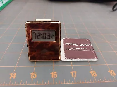 Vintage Seiko Quartz Portable Pocket Digital Travel Alarm Clock • $24.99