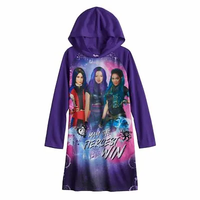 DESCENDANTS 3 Nightgown Pajamas Size 6 8 Girl Sleep Shirt Gown Hoodie Disney NEW • $23.95