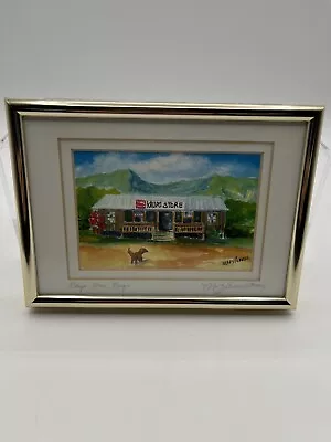 Framed Art 5x7 “Kaupo Store Kaupo” By Artist Mary Connell 2004 Watercolor Maui • $50