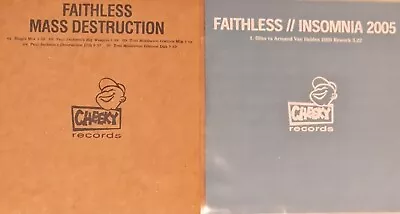 Faithless - 2 Promo CD Singles - Insomnia & Mass Destruction - Tom Middleton  • £6