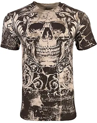 Archaic By Affliction Men's T-shirt Killory Skull Biker S-3XL • $23.95