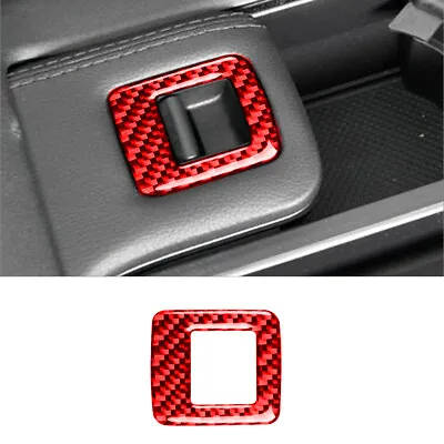 For Mazda MX-5 Miata 09-15 Red Carbon Fiber Floor Console Door Button Cover Trim • $9.77