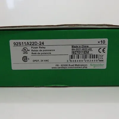 Schneider Electric 24VAC DPDT 8-Pin Power Relay 92S11A22D-24 • $9.99